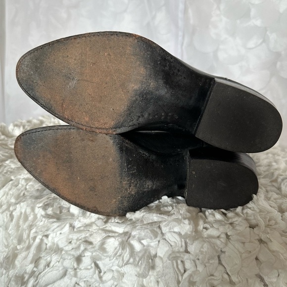 J. Chisholm VINTAGE Mens 8.5 D Black Western Cowboy Boots handcrafted in USA - Picture 9 of 10